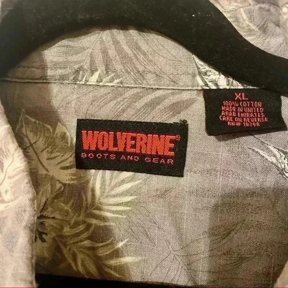 Wolverine Button Down Mens Xl Collared Shirt Flor… - image 6